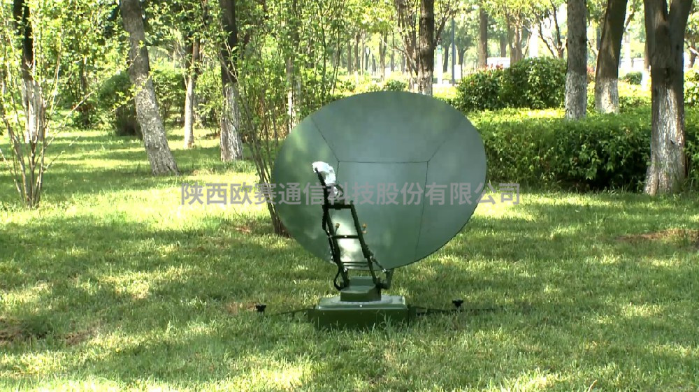 0.9米背负式全自动便携站卫星通信天线展开对星视频